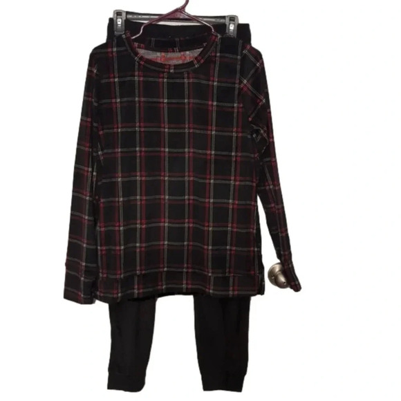 Cuddl Duds women's fireside velour pajama set - Picture 1 of 14